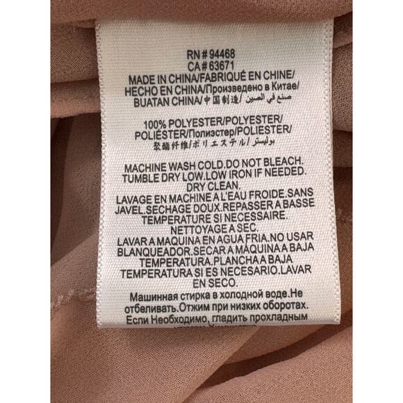 NEW BCBGMAXAZRIA Pink Sleeveless Chiffon Ruffle Blouse Top Size XS - Picture 7 of 8